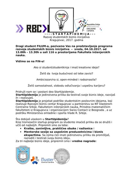 rsz startupidemija poziv za studente filum a 1